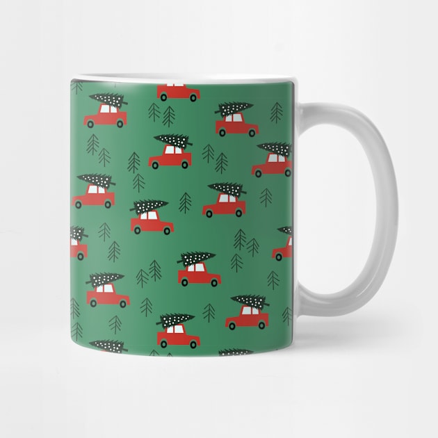 Red car and christmas tree by LaPetiteBelette